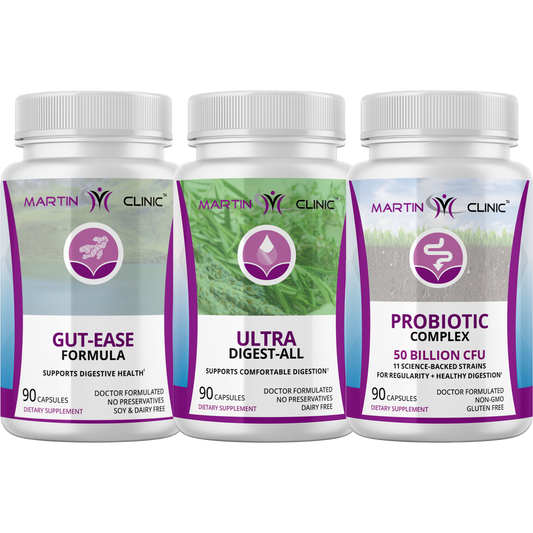 The Fix Your Gut Bundle — Gut-Ease Formula, Ultra Digest-All and Probiotic Complex