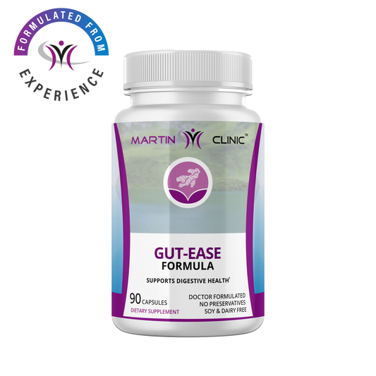 Gut-Ease Formula bottle with the Formulated from Experience badge