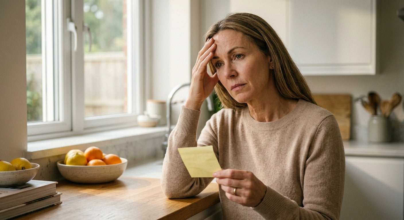 Woman struggling with brain fog