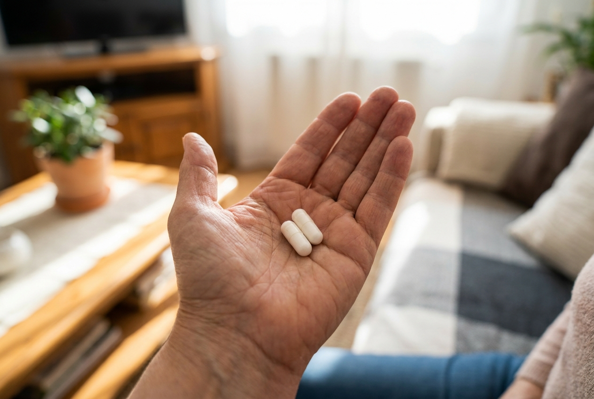 Taking one to two Gut-Ease capsules