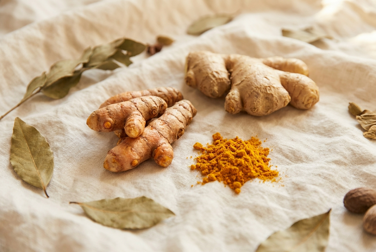 Turmeric root, ginger root and hesperidin