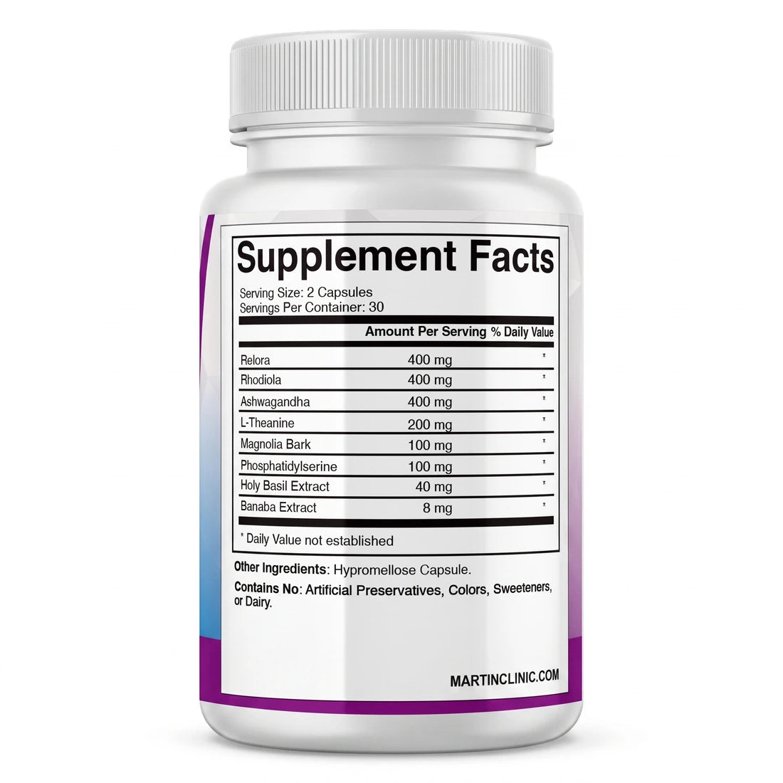 Cortisol Control facts
