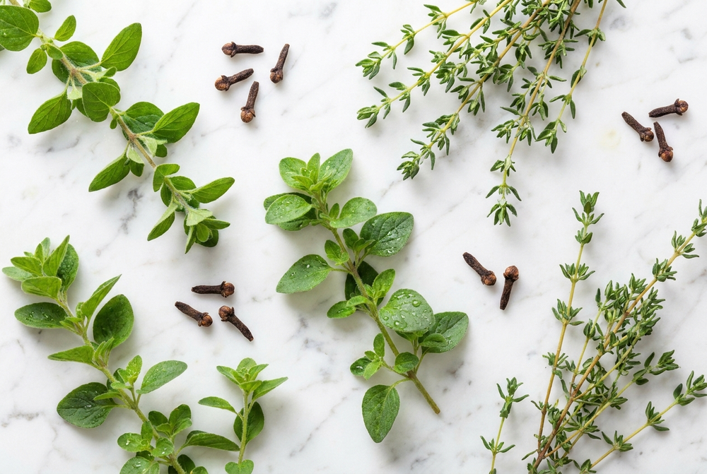 Oregano, thyme and clove botanicals